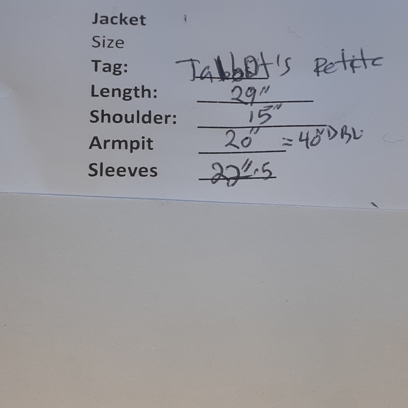 TALBOTS Petites Cream Ivory 100% Wool Blazer Double Breasted Suit jacket sz 12 ? - Picture 10 of 11